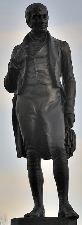 Robert Tannahill statue, recently cleaned